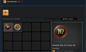 Conta Steam 17 Anos 40 Reais Na Carteira E Medalhas - Counter Strike CS