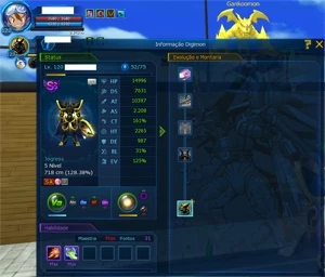 LADMO CONTA TOP - 4 JOGRESS 5/5 FEITAS - MUITAS SEAL - AS 8% - Digimon Masters Online