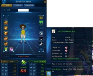 LADMO CONTA TOP - 4 JOGRESS 5/5 FEITAS - MUITAS SEAL - AS 8% - Digimon Masters Online