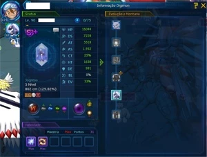 LADMO CONTA TOP - 4 JOGRESS 5/5 FEITAS - MUITAS SEAL - AS 8% - Digimon Masters Online
