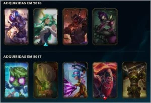 Conta LOL. Skins: Corki Ovni, Kayle Juiza, Lux elementalista - League of Legends