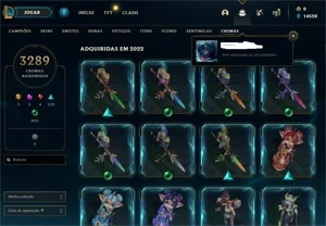 CONTA MESTRE 500 PDL + 1353 SKINS - League of Legends LOL