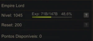 MegaMu DL Resets 200 - Lv 1045  / Quest 26/26 / HUNT 80. - MU Online