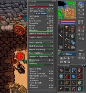 EK 505 DE HAT TOP SKILLS NONPVP (SEM ITENS) - Tibia