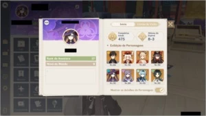 Conta Genshin Impact AR 57 10 personagens 5* e Aloy