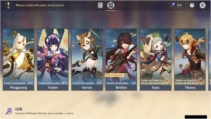 Conta Genshin Impact AR 57 10 personagens 5* e Aloy