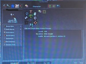 Elite Knight Lvl 100 Axe Skill 92/85