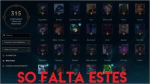 Conta lol platina 1, 118 champs e 51 Skins - S5 - League of Legends
