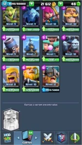 Conta clash royale desafiante II xp12 Record 4868 trofeus