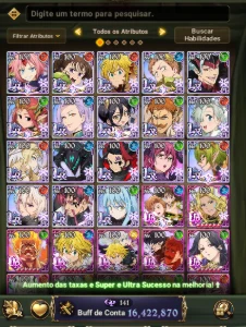 Conta 7DS Grand Cross – 16M CC Box – Banner Atual FECHADO –