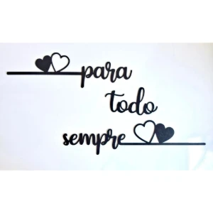 Trio de Quadros e Frase Para Todo Sempre em MDF - Artesanato e Personalizados