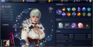 VENDO MAGO LEVEL 55 60K+ POWER, PEDRAS E PET EPICO - MIR4