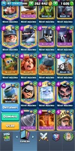 Clash conta Nv 14 Campeão Cavalheiro Dourado Nv 14 e etc - Clash Royale