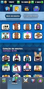 Clash conta Nv 14 Campeão Cavalheiro Dourado Nv 14 e etc - Clash Royale