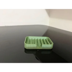 Saboneteira Canelada 3D Verde com Dreno - Artesanato e Personalizados