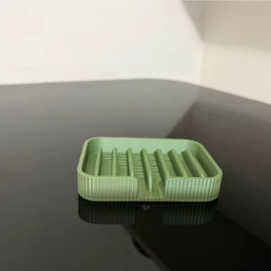 Saboneteira Canelada 3D Verde com Dreno - Artesanato e Personalizados