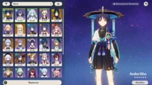 Andarilho C1+ Bis Faruzan C6 mais 5 T5 e Arma Ayaka - Genshin Impact