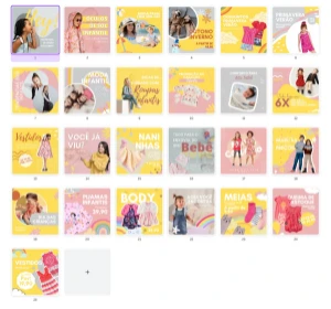 Pack Canva Moda Infantil - 25 Artes Editáveis - Serviços Digitais