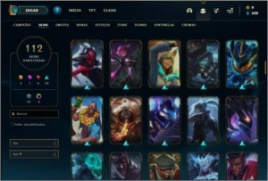 Conta prata 3 com 120 champs e 112 skins - League of Legends LOL
