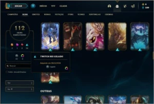 Conta prata 3 com 120 champs e 112 skins - League of Legends LOL