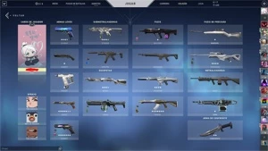 Conta Beta Valorant Nível 284 Platina 3/Dima 1, com skins.