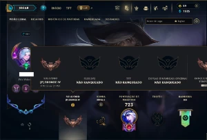 Bronze 4 com TODOS os champs e 227 Skins ( MAIN ADC ) - League of Legends LOL