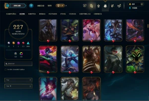 Bronze 4 com TODOS os champs e 227 Skins ( MAIN ADC ) - League of Legends LOL