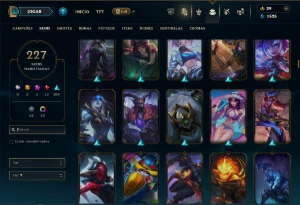 Bronze 4 com TODOS os champs e 227 Skins ( MAIN ADC ) - League of Legends LOL