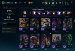 Bronze 4 com TODOS os champs e 227 Skins ( MAIN ADC ) - League of Legends LOL