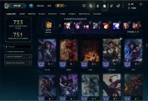 Bronze 4 com TODOS os champs e 227 Skins ( MAIN ADC ) - League of Legends LOL