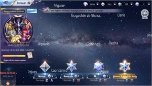 CONTA DE SAINT SEIYA AWAKENING 100% DOS CAVALEIROS SSA