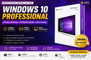 Windows 10 Pro - Licença Original - Softwares e Licenças
