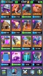 Clash Royale lvl12 todas as cartas