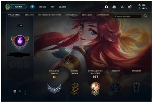 CONTA SMURF COM LUX ACADEMIA DE BATALHA PRESTÍGIO - League of Legends LOL