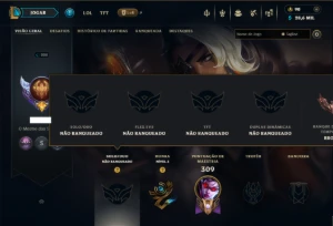 Unranked com 100 Champs e 46  Skins ( ADC / MID ) - League of Legends LOL