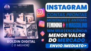 Contas Instagram Com 1000+ Seguidores Entrega Imediata! - Social Media