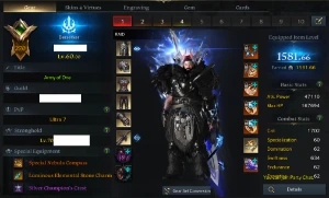 Conta Lost Ark - Main Zerker +22 100% Quality - Striker +20