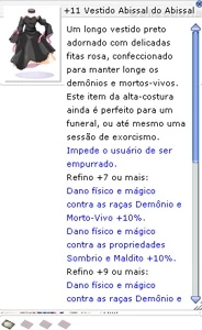 +11 Vestido Abissal do Abissal - Ragnarok Online