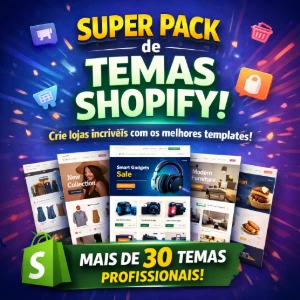 Pacote de temas  Shopify + Bônus! - Sites, Lojas e Sistemas Prontos Sites e Scripts