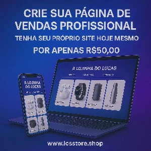 Página de vendas profissional + domínio grátis por 1 ano