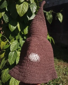 Chapéu de bruxa marrom básico - Artesanato e Personalizados