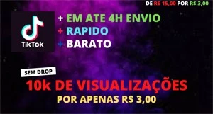 Visualizações do TikTok | Melhor qualidade | Rápido - Redes Sociais