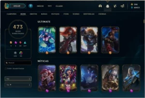 Conta League of Legends - nível 270 - 473 skins LOL