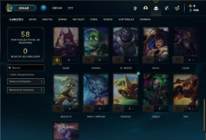 Conta Diamante 3 com 36 Champs e 4 Skins - League of Legends LOL