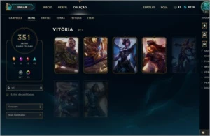 Conta de LOL - 351 Skins - Elo atual Platina IV - League of Legends