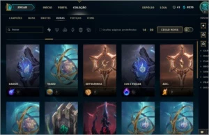 Conta de LOL - 351 Skins - Elo atual Platina IV - League of Legends