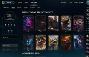 Conta de LOL - 351 Skins - Elo atual Platina IV - League of Legends