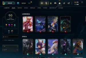 Fullacesso - Conta De 2012 - 90 Skins - Level 179 - 111 Camp - League of Legends LOL