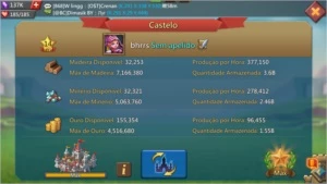 Conta 350M - +1M T4 - Lords Mobile