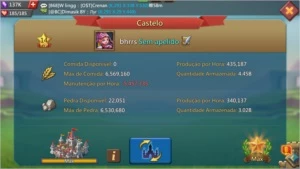 Conta 350M - +1M T4 - Lords Mobile